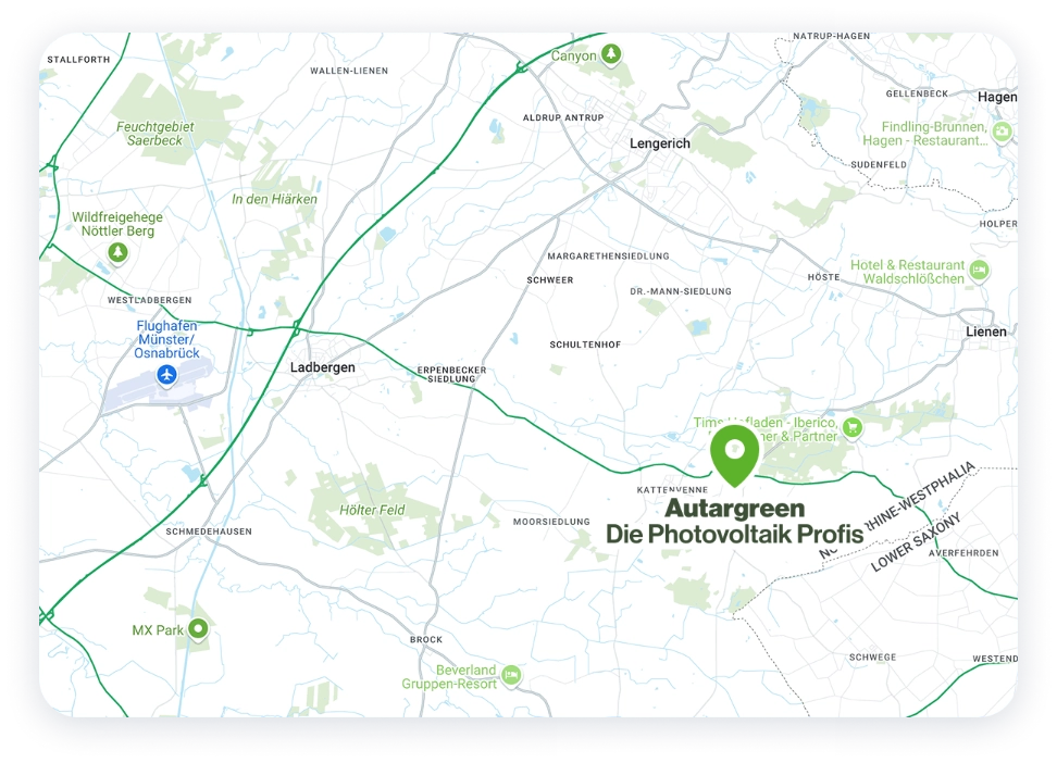 Einsatzgebiet von Autargreen rund um Kattenvenne